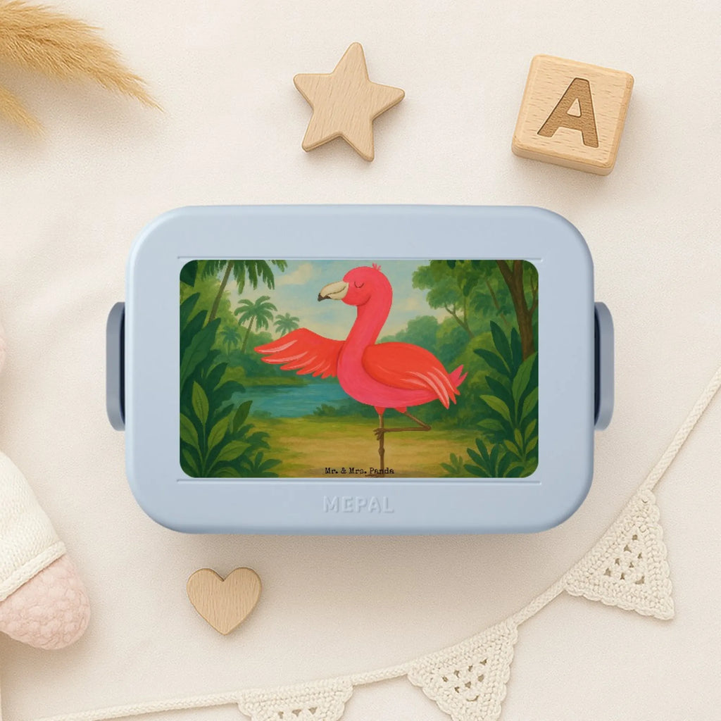 MEPAL Bentobox Flamingo Yoga Design Lunchbox, Bentobox, Brotdose, Flamingo, Achtsamkeit, Yoga-Übung, Vogel, Namaste, Tiefenentspannung, Entspannung, Aufregen, Yoga, Ärger