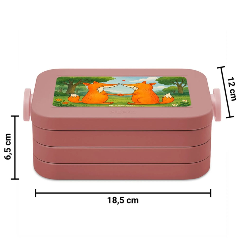MEPAL Bentobox Füchse Liebe Design Brotdose, Bentobox, Lunchbox, Fuchs, Freundin, Liebesbeweis, Paar, Liebespaar, Fox, Ehemann, Füchse, Verlobte, Partner, Freund, Ehefrau, Liebe, Ehe