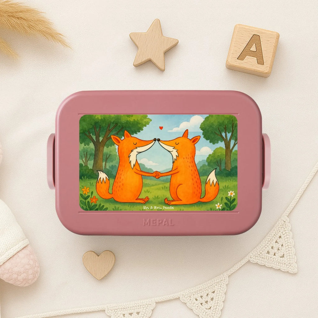 MEPAL Bentobox Füchse Liebe Design Brotdose, Bentobox, Lunchbox, Fuchs, Freundin, Liebesbeweis, Paar, Liebespaar, Fox, Ehemann, Füchse, Verlobte, Partner, Freund, Ehefrau, Liebe, Ehe