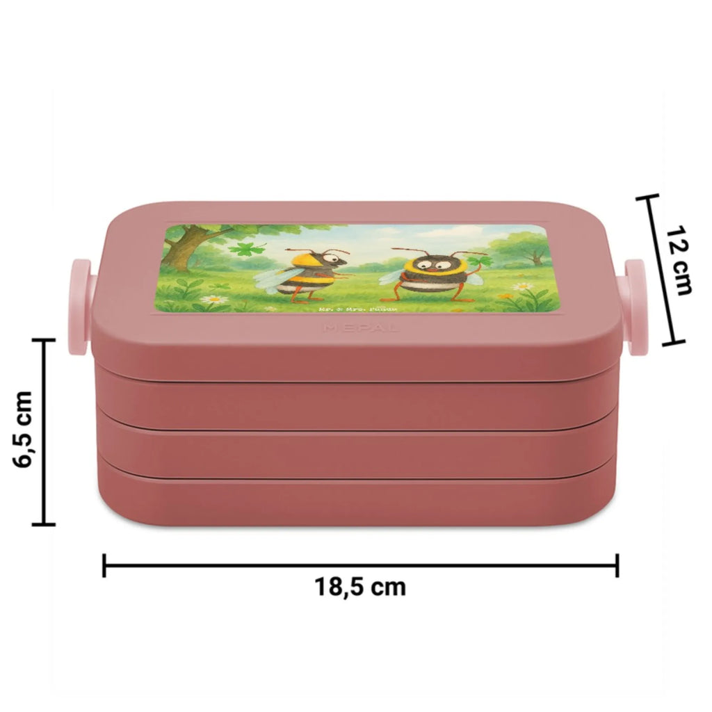 MEPAL Bentobox Bienen Paar Design Bentobox, Brotdose, Lunchbox, Liebe, Partner, Freund, Freundin, Ehemann, Ehefrau, Heiraten, Verlobung, Heiratsantrag, Liebesgeschenk, Jahrestag, Hocheitstag, Hochzeitstag, verliebte Schildkröten, Geschenk für Freundin, Schildkröten, Valentinstag, für Ehemann, Liebesbeweis, Geschenk für Partner, Geschenk für Frauen, für Männer, Mitbringsel