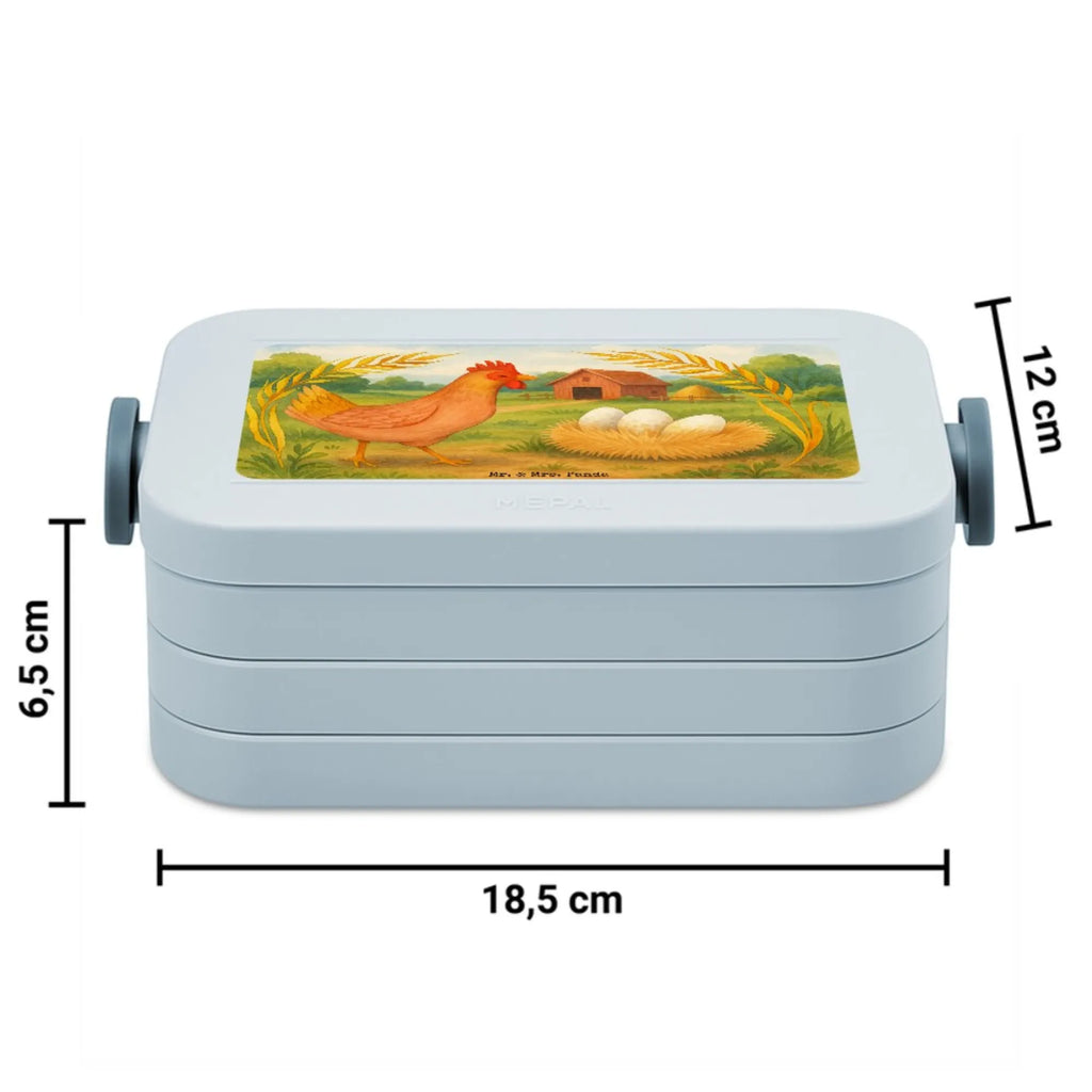 MEPAL Bentobox Huhn Stolz Design Bentobox, Brotdose, Lunchbox, Bauernhof, Hoftiere, Landwirt, Landwirtin, Schwangerschaft, Hahn, Henne, Hühner, Eier, Spruch, Landleben, Magie, Hof, Geburt, Motivation