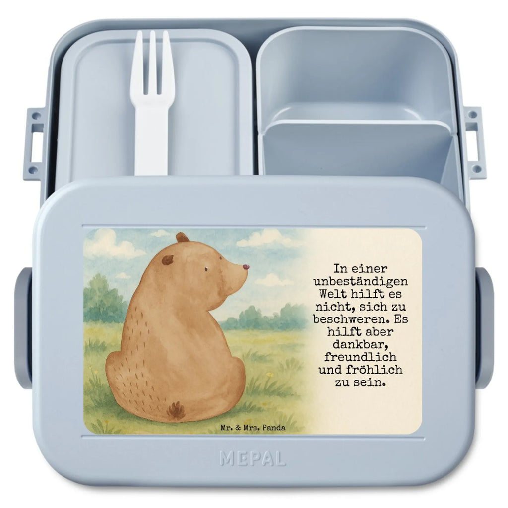 MEPAL Bentobox Bär Schulterblick Design Lunchbox, Brotdose, Bentobox, Bär, Teddy, Teddybär, Bärenliebe, Motivation, Bären, Weltansicht, Weisheit, Selbstachtung