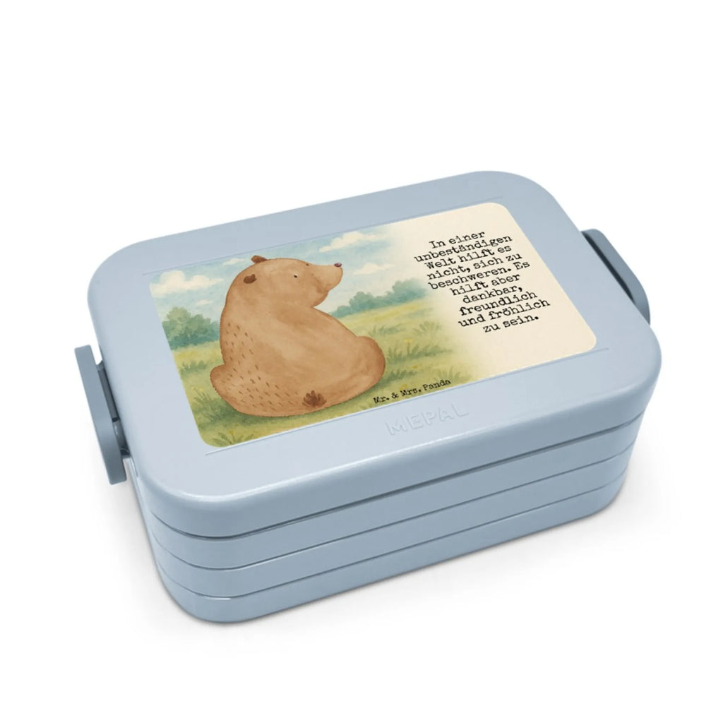 MEPAL Bentobox Bär Schulterblick Design Lunchbox, Brotdose, Bentobox, Bär, Teddy, Teddybär, Bärenliebe, Motivation, Bären, Weltansicht, Weisheit, Selbstachtung