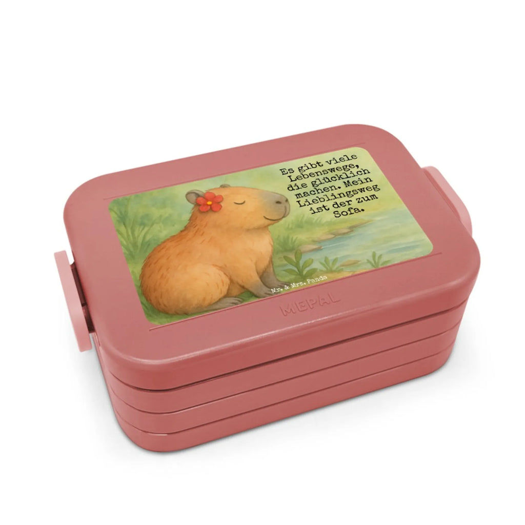 MEPAL Bentobox Capybara Blume Design Brotdose, Lunchbox, Bentobox, Tiermotive, Gute Laune, lustige Sprüche, Tiere, Capybara