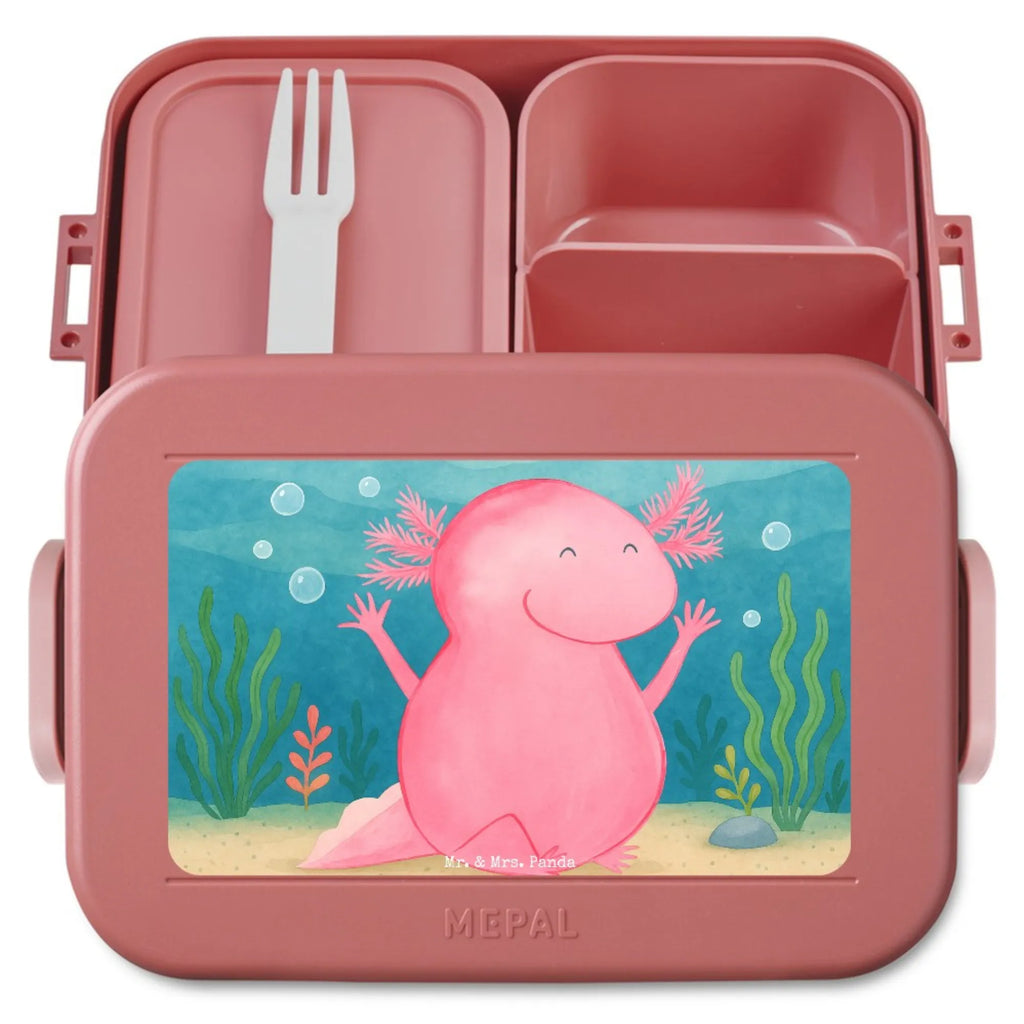 MEPAL Bentobox Axolotl Hurra Design Lunchbox, Bentobox, Brotdose, Axolotl, Molch, fröhlich, Zufriedenheit, Freude, Schwanzlurch, Lurche, Axolot, Spaß, Lurch, Motivation
