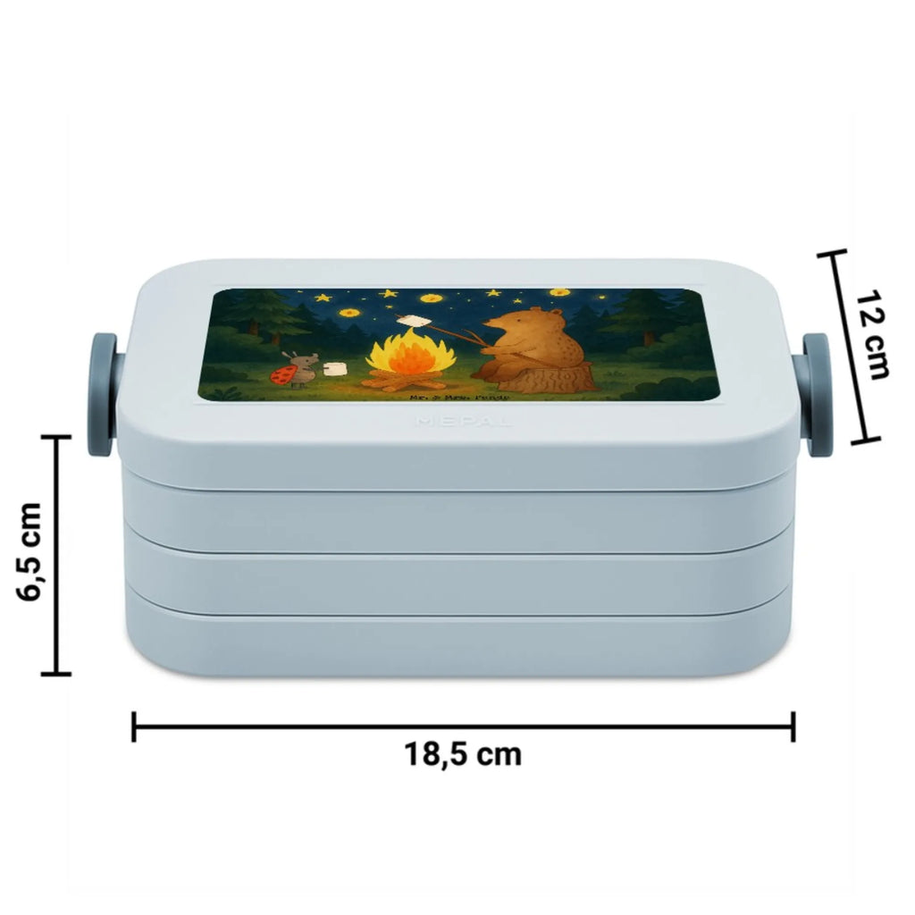 MEPAL Bentobox Bär & Marienkäfer Lagerfeuer Design Bentobox, Brotdose, Lunchbox, Bär, Teddy, Teddybär, Lagerfeuer
