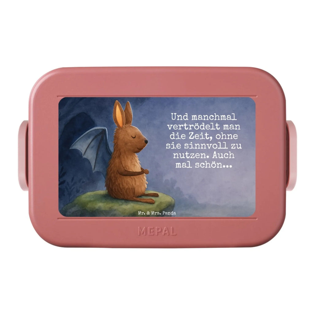 MEPAL Bentobox Fledermaus Sitzen Design Bentobox, Brotdose, Lunchbox, Tiermotive, Gute Laune, lustige Sprüche, Tiere, Motivation, Fledermaus, entspannen, Fledermäuse
