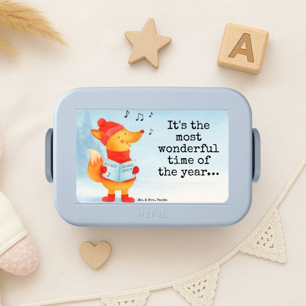 MEPAL Bentobox Fuchs Sänger Design Bentobox, Brotdose, Lunchbox, Winter, Weihnachten, Weihnachtsdeko, Nikolaus, Advent, Heiligabend, Wintermotiv, Weihnachtslieder, Geschenk Sänger, Fuchs, Füchse, Singen, Sänger