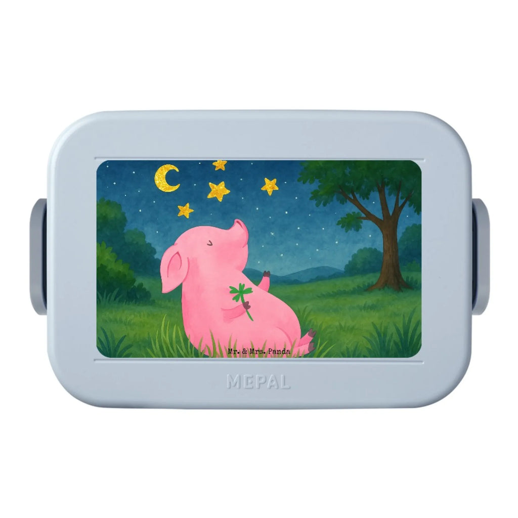 MEPAL Bentobox Schwein Glück Design Bentobox, Brotdose, Lunchbox, Tiermotive, Gute Laune, lustige Sprüche, Tiere, Schwein, Schweinchen, Träume, Glücksbringer, Glücksschwein. Glück, Sterne, Motivation, Sernchen, Ziele