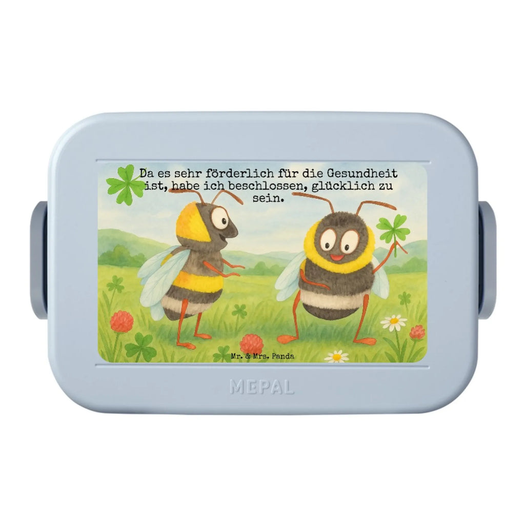 MEPAL Bentobox Hummeln Kleeblatt Design Brotdose, Lunchbox, Bentobox, Tiermotive, Gute Laune, lustige Sprüche, Tiere, Hummel, glücklich werden, Spruch schön, Spruch positiv, Biene Deko, Spruch fröhlich, glücklich sein, Biene