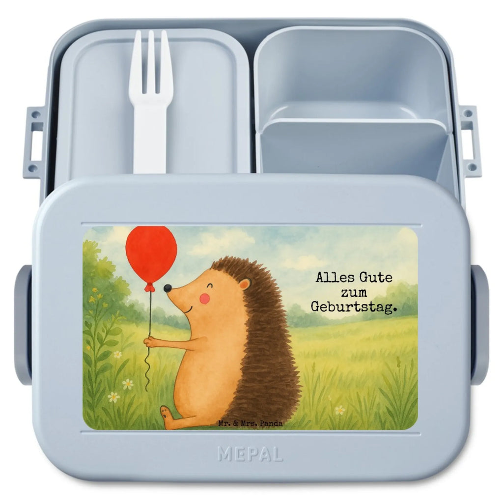 MEPAL Bentobox Igel Luftballon Design Lunchbox, Brotdose, Bentobox, Tiermotive, Gute Laune, lustige Sprüche, Tiere, Geburtstagskind, Ballon, Happy Birthday, Igel, Glückwunsch, Herzlichen Glückwunsch, Geburtstag