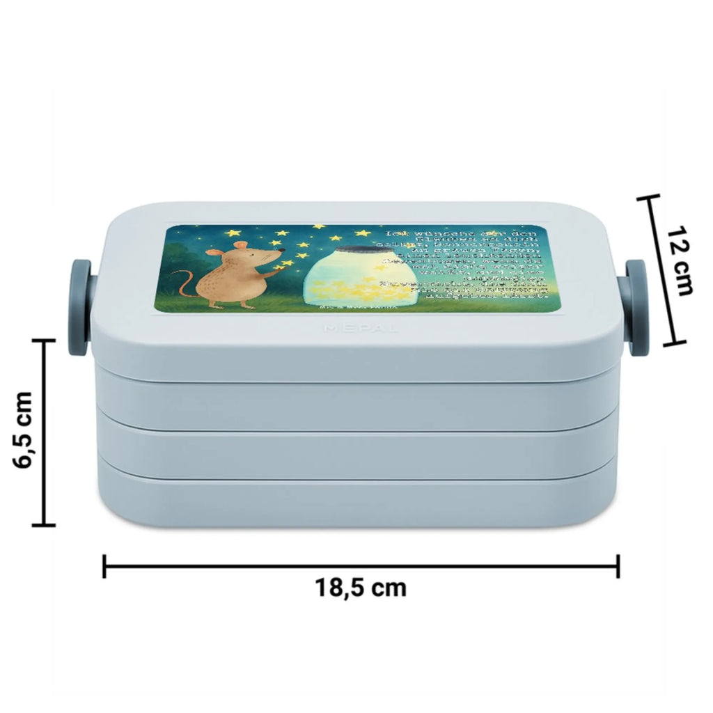 MEPAL Bentobox Maus Sterne Design Bentobox, Lunchbox, Brotdose, Tiermotive, Gute Laune, lustige Sprüche, Tiere, Wunsch, Schwangerschaft, Maus, Taufgeschenk, Träume, Sterne, Geburt, Kind, Hoffnung, Geburtstag, Taufe, erstes Kind, Kindergeburtstag