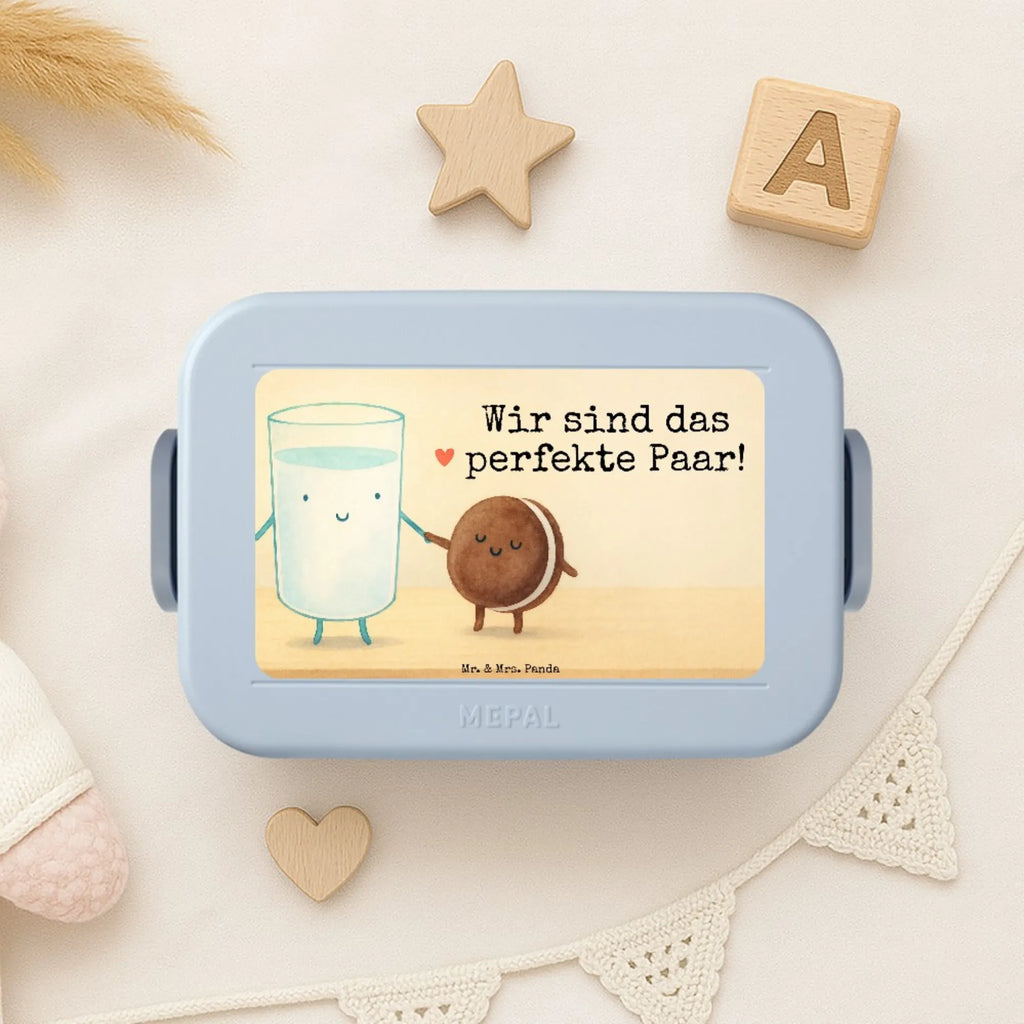 MEPAL Bentobox Milch Keks Design Lunchbox, Brotdose, Bentobox, Tiermotive, Gute Laune, lustige Sprüche, Tiere, Keks, Motiv süß, romantisch, Einladung Frühstück, Kaffee, Cookie, Kekse, perfektes Paar, Milk, Milch