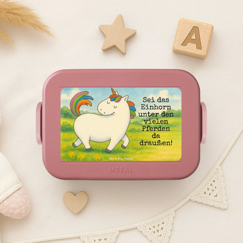 MEPAL Bentobox Einhorn Stolzieren Design Bentobox, Brotdose, Lunchbox, Einhorn, Einhörner, Einhorn Deko, Unicorn, Reiter, Reiten, Freundin, Geschenk, bunt, stolz, Pferd, anders