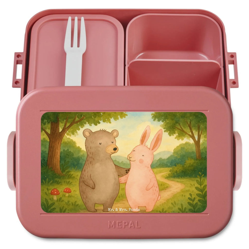 MEPAL Bentobox Bär und Hase Umarmen Design Brotdose, Lunchbox, Bentobox, Liebe, Partner, Freund, Freundin, Ehemann, Ehefrau, Heiraten, Verlobung, Heiratsantrag, Liebesgeschenk, Jahrestag, Hocheitstag, Freunde, Bärchen, Bär, best friends, Hase, bester Freund