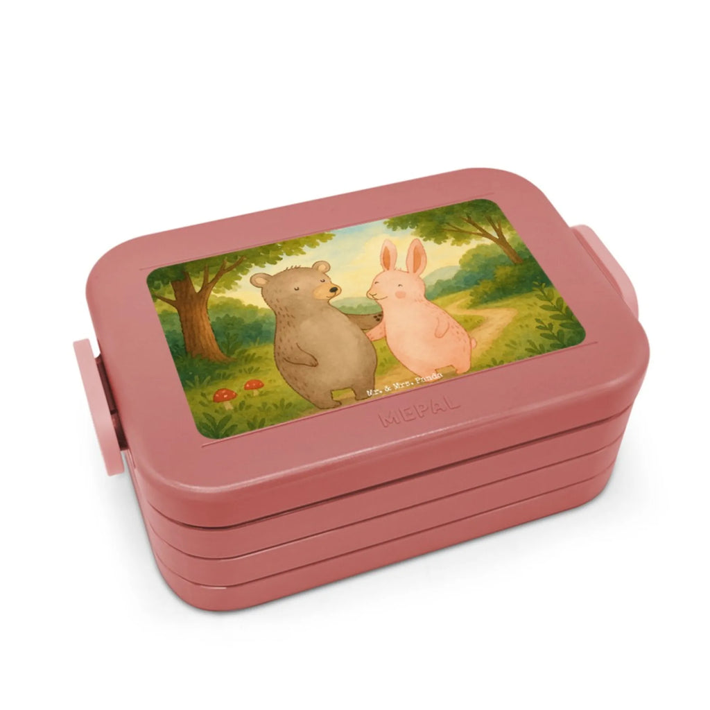 MEPAL Bentobox Bär und Hase Umarmen Design Brotdose, Lunchbox, Bentobox, Liebe, Partner, Freund, Freundin, Ehemann, Ehefrau, Heiraten, Verlobung, Heiratsantrag, Liebesgeschenk, Jahrestag, Hocheitstag, Freunde, Bärchen, Bär, best friends, Hase, bester Freund