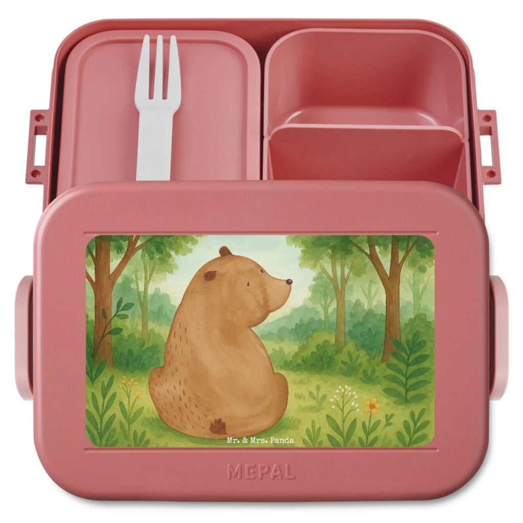 MEPAL Bentobox Bär Schulterblick Design Lunchbox, Brotdose, Bentobox, Bär, Teddy, Teddybär, Bärenliebe, Motivation, Bären, Weltansicht, Weisheit, Selbstachtung