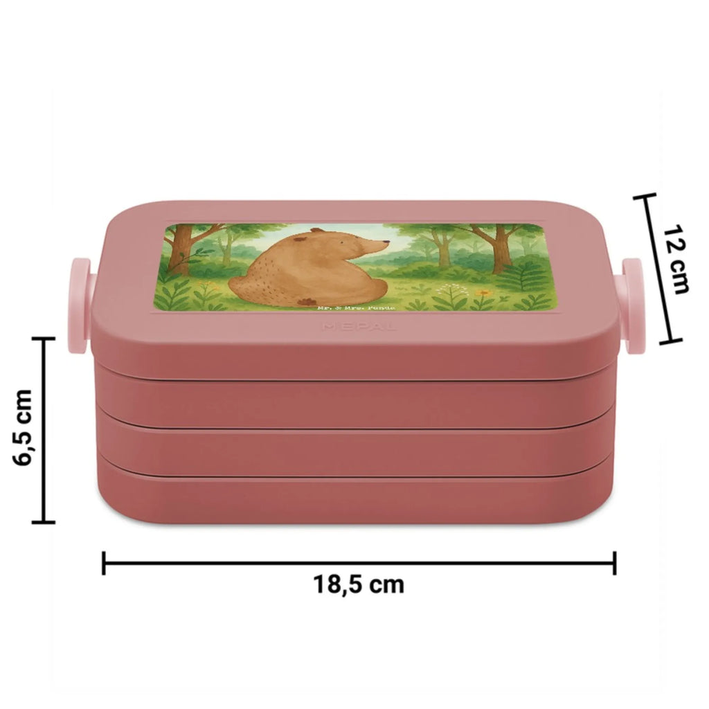 MEPAL Bentobox Bär Schulterblick Design Lunchbox, Brotdose, Bentobox, Bär, Teddy, Teddybär, Bärenliebe, Motivation, Bären, Weltansicht, Weisheit, Selbstachtung