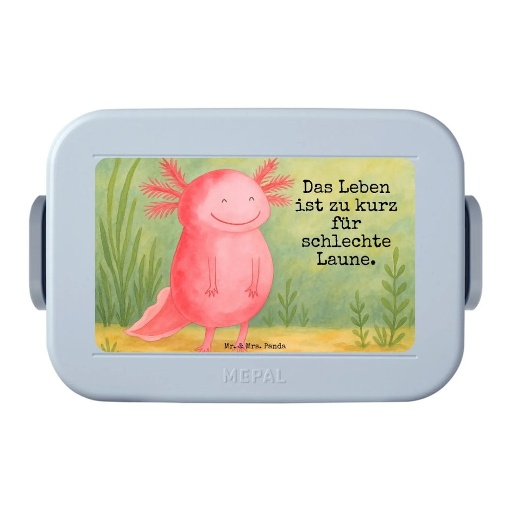 MEPAL Bentobox Axolotl Glücklich Design Lunchbox, Brotdose, Bentobox, Axolotl, Molch, Lurch, Motivation, Lurche, Schwanzlurch, gute Laune, Axolot