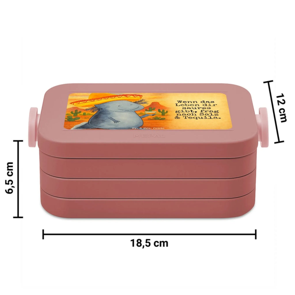 MEPAL Bentobox Axolotl Tequila Design Lunchbox, Bentobox, Brotdose, Axolotl, Molch, Feuerdrache, Tequila, Lurche, Mexico, Sombrero, Schwanzlurch, Zitrone, Lurch, Spruch, Axolot, Motivation, Mexiko, Feuersalamander