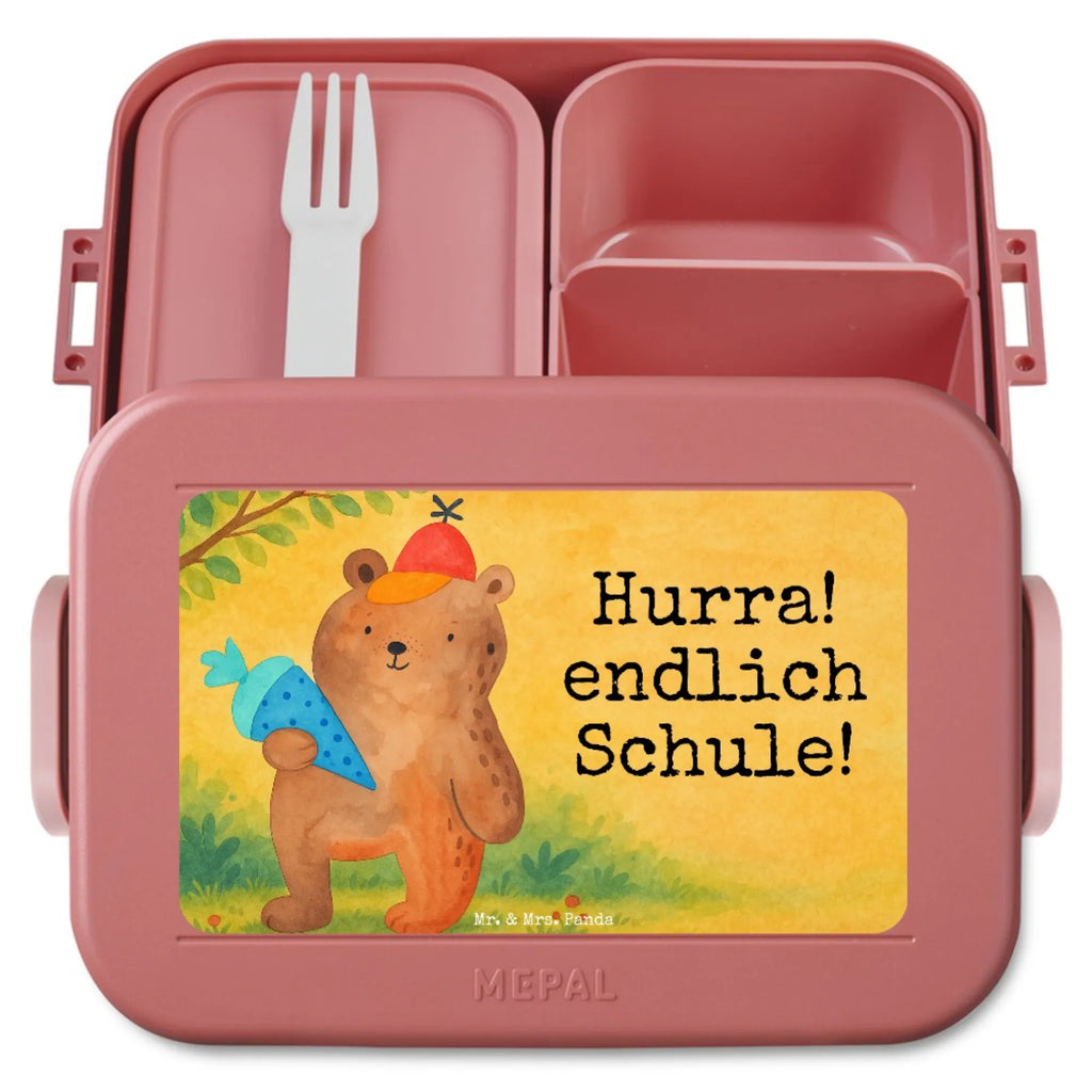 MEPAL Bentobox Bär Schultüte Design Bentobox, Lunchbox, Brotdose, Bär, Teddy, Teddybär, Erster Schultag Geschenk, Einschulung Geschenk, Bär Motiv, Schulanfang, Schultüte, Schule Geschenk, Grundschule, Schulbeginn
