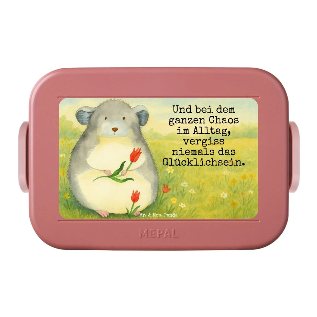 MEPAL Bentobox Chinchilla Blume Design Bentobox, Lunchbox, Brotdose, Tiermotive, Gute Laune, lustige Sprüche, Tiere, Liebeskummer, Chinchillas, Depressionen, Glücklichsein, Kummer, Büroalltag, Chaos, Chinchilla, traurig sein, Büro