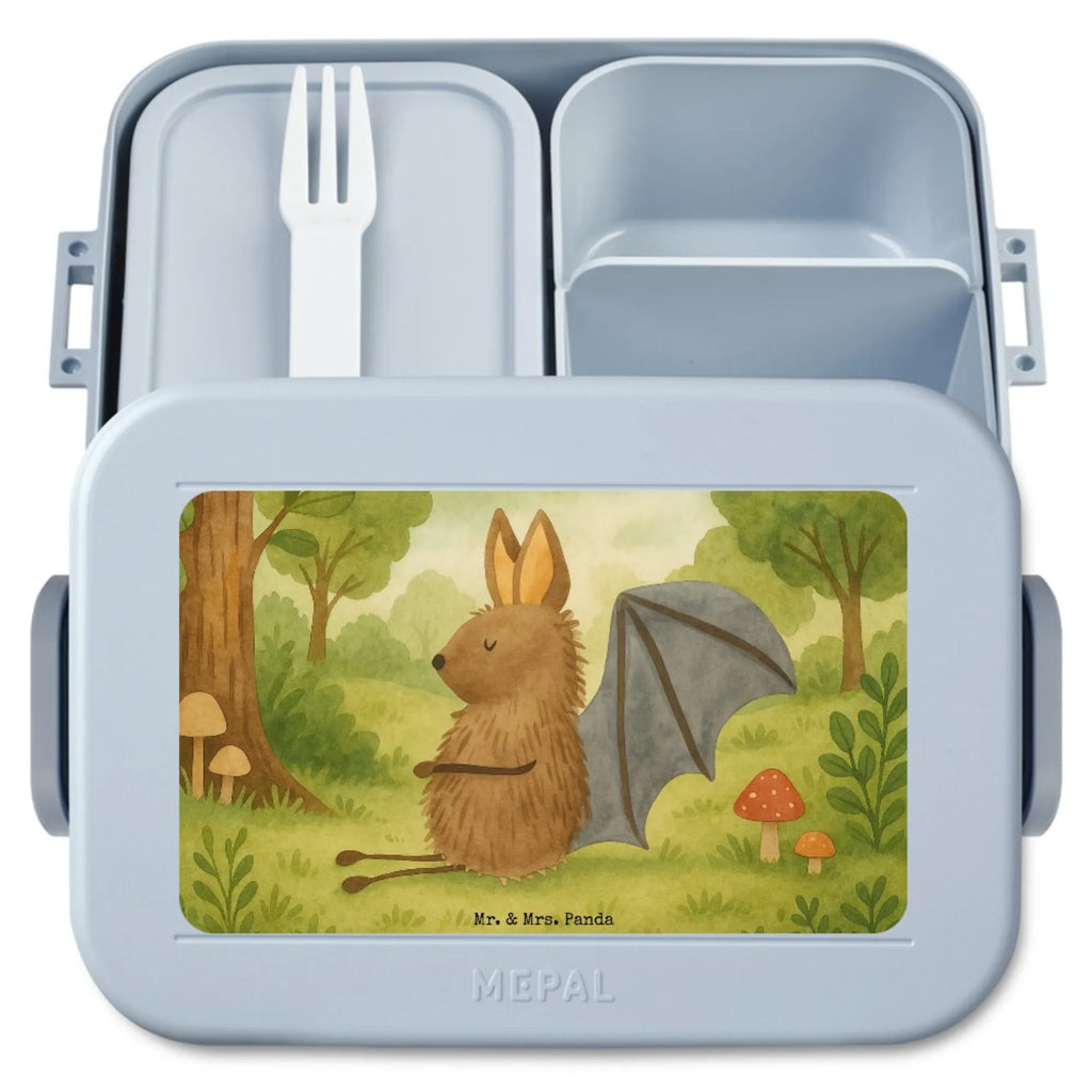 MEPAL Bentobox Fledermaus Sitzen Design Bentobox, Brotdose, Lunchbox, Tiermotive, Gute Laune, lustige Sprüche, Tiere, Motivation, Fledermaus, entspannen, Fledermäuse