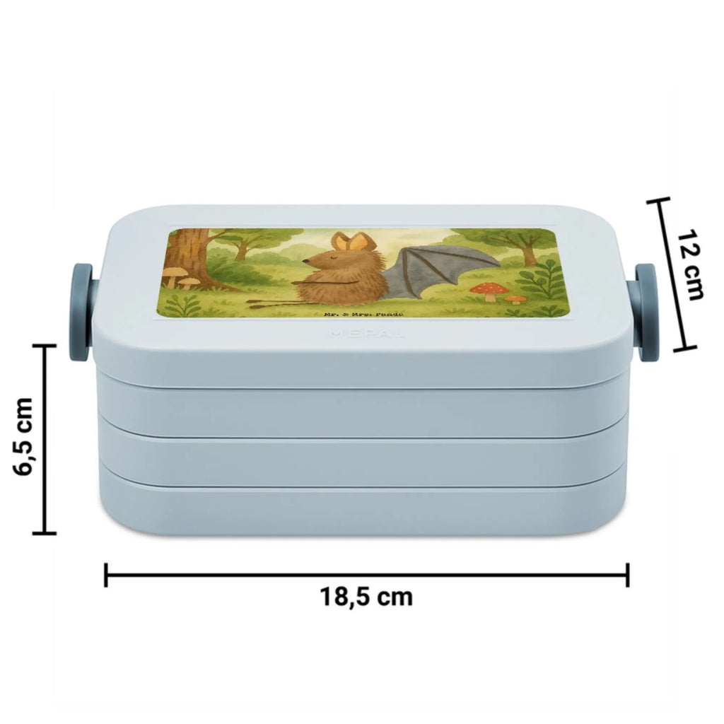 MEPAL Bentobox Fledermaus Sitzen Design Bentobox, Brotdose, Lunchbox, Tiermotive, Gute Laune, lustige Sprüche, Tiere, Motivation, Fledermaus, entspannen, Fledermäuse