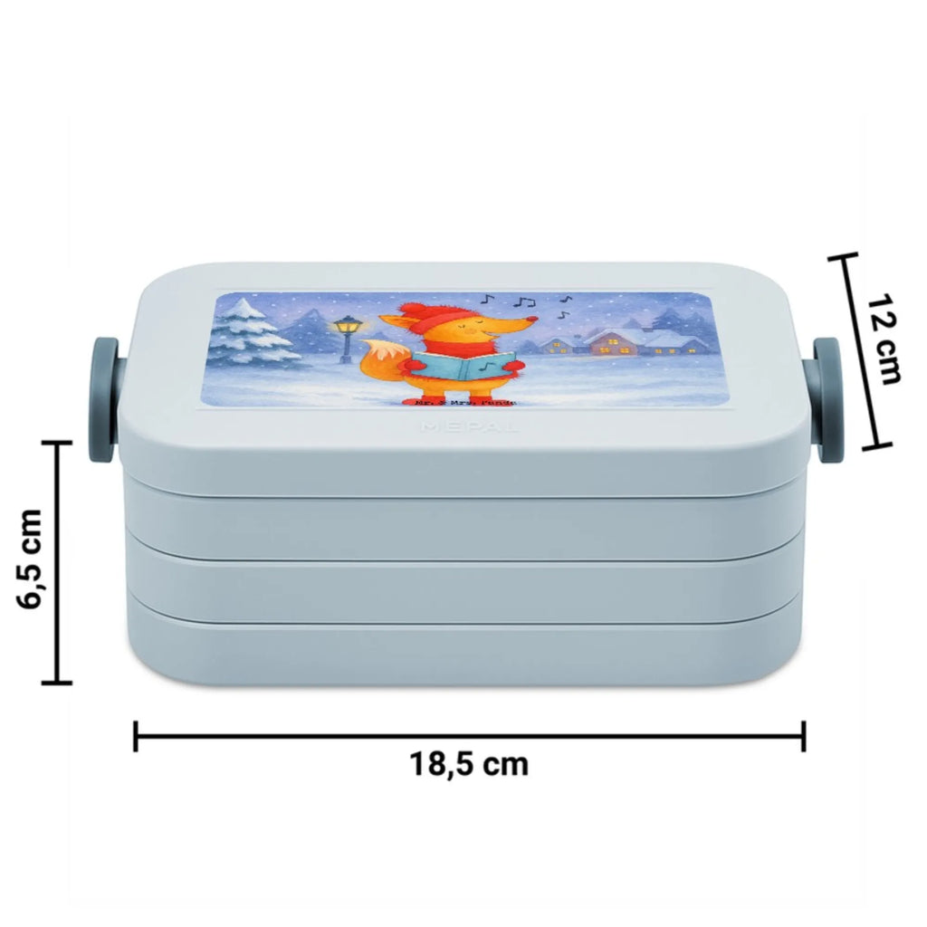 MEPAL Bentobox Fuchs Sänger Design Bentobox, Brotdose, Lunchbox, Winter, Weihnachten, Weihnachtsdeko, Nikolaus, Advent, Heiligabend, Wintermotiv, Weihnachtslieder, Geschenk Sänger, Fuchs, Füchse, Singen, Sänger