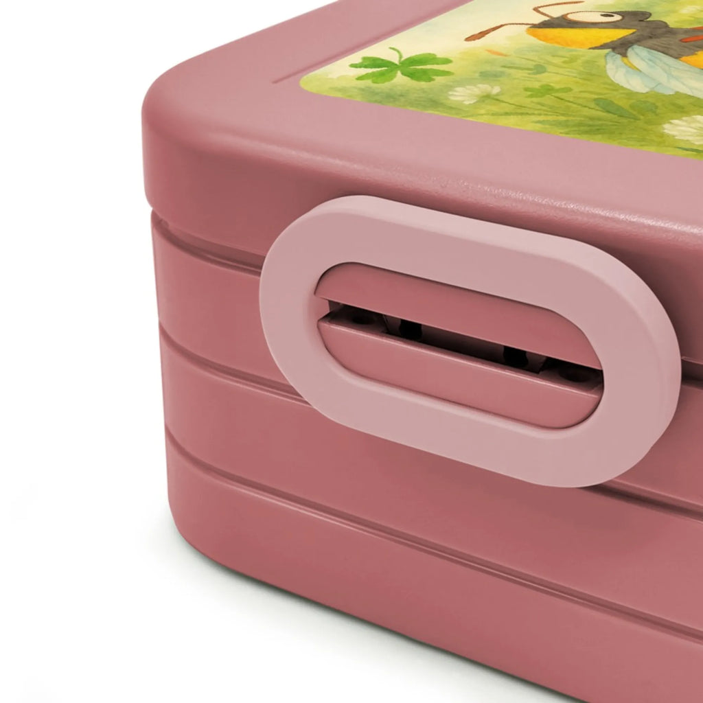 MEPAL Bentobox Hummeln Kleeblatt Design Brotdose, Lunchbox, Bentobox, Tiermotive, Gute Laune, lustige Sprüche, Tiere, Hummel, glücklich werden, Spruch schön, Spruch positiv, Biene Deko, Spruch fröhlich, glücklich sein, Biene