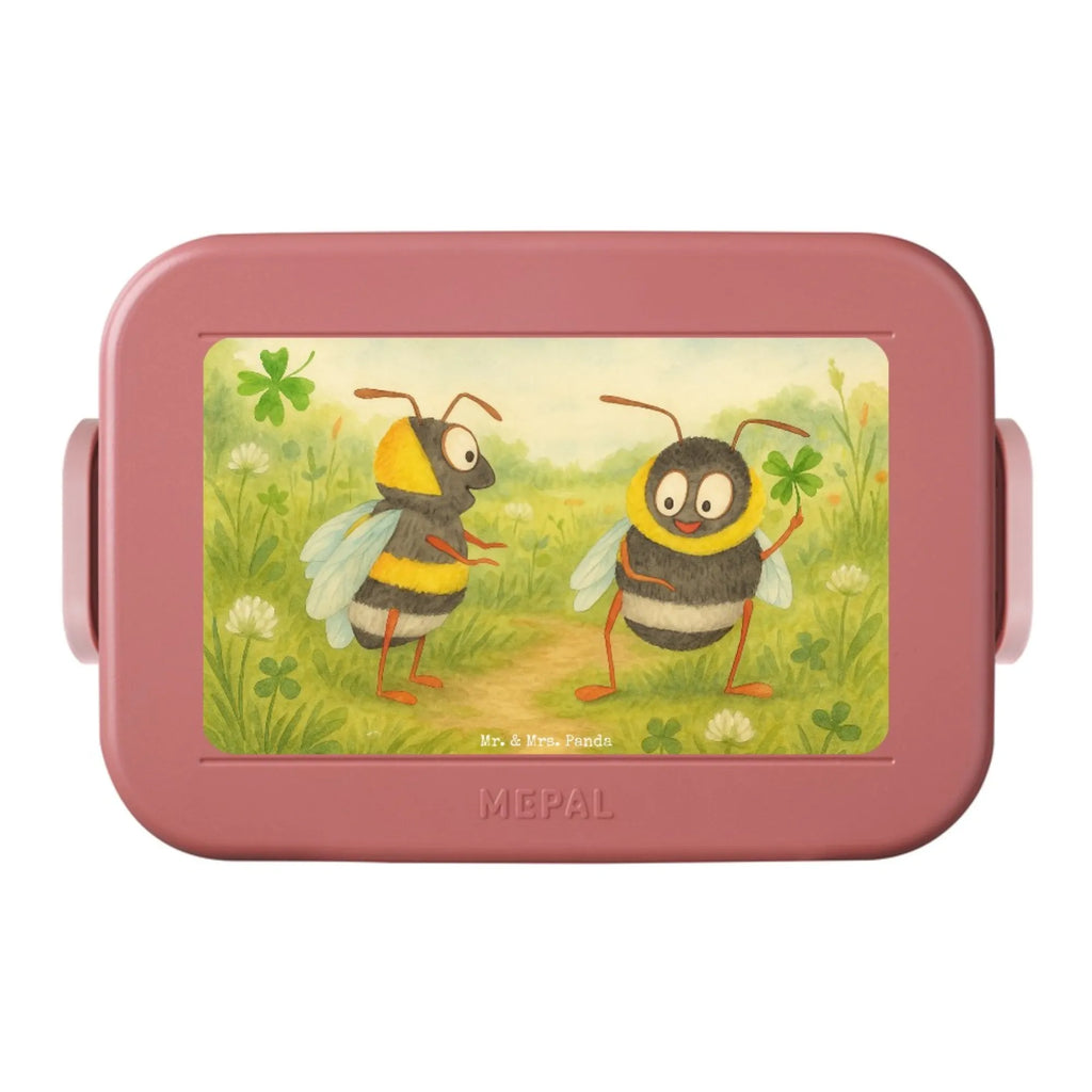 MEPAL Bentobox Hummeln Kleeblatt Design Brotdose, Lunchbox, Bentobox, Tiermotive, Gute Laune, lustige Sprüche, Tiere, Hummel, glücklich werden, Spruch schön, Spruch positiv, Biene Deko, Spruch fröhlich, glücklich sein, Biene