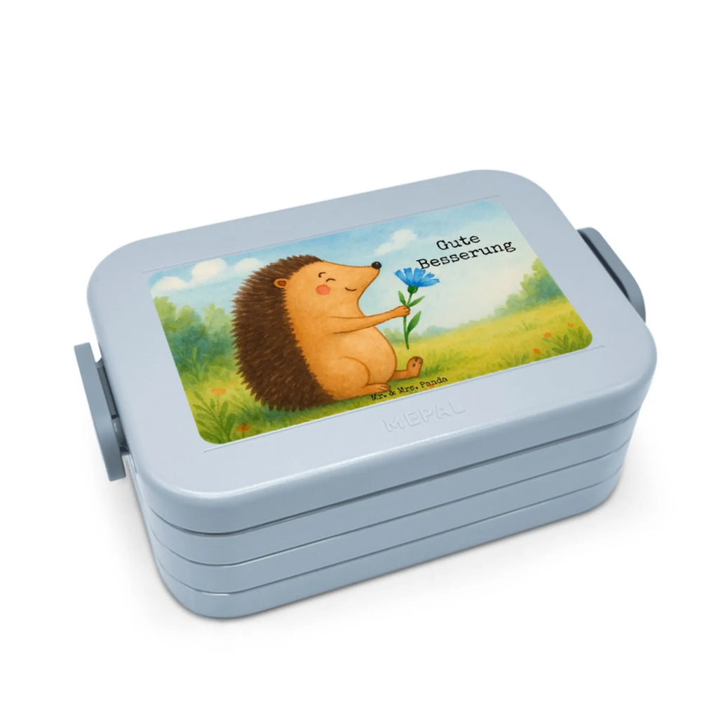 MEPAL Bentobox Igel Blumen Design Brotdose, Lunchbox, Bentobox, Tiermotive, Gute Laune, lustige Sprüche, Tiere, Gute Besserung, Genesungswünsche, Besuch, Krankheit, krank, Krankenhaus, Igel