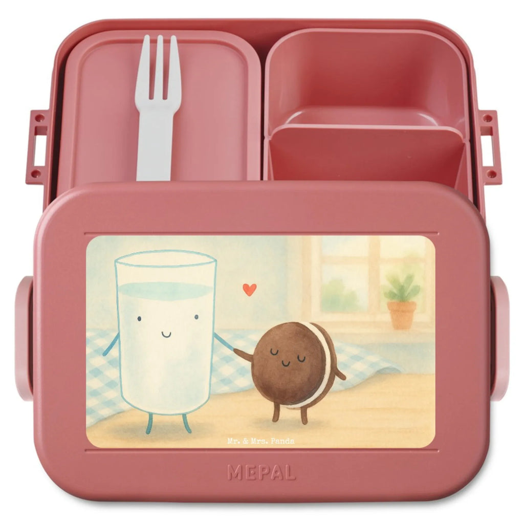 MEPAL Bentobox Milch Keks Design Lunchbox, Brotdose, Bentobox, Tiermotive, Gute Laune, lustige Sprüche, Tiere, Keks, Motiv süß, romantisch, Einladung Frühstück, Kaffee, Cookie, Kekse, perfektes Paar, Milk, Milch