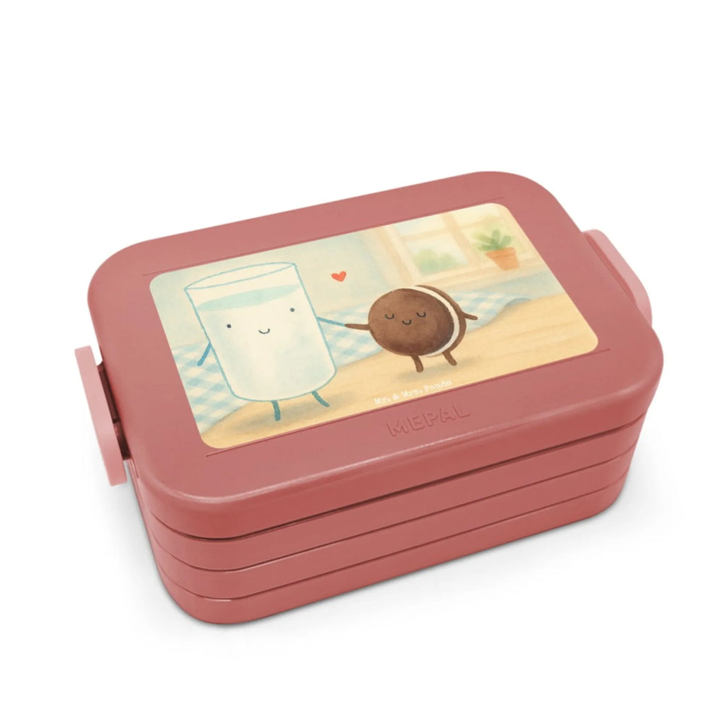 MEPAL Bentobox Milch Keks Design Lunchbox, Brotdose, Bentobox, Tiermotive, Gute Laune, lustige Sprüche, Tiere, Keks, Motiv süß, romantisch, Einladung Frühstück, Kaffee, Cookie, Kekse, perfektes Paar, Milk, Milch