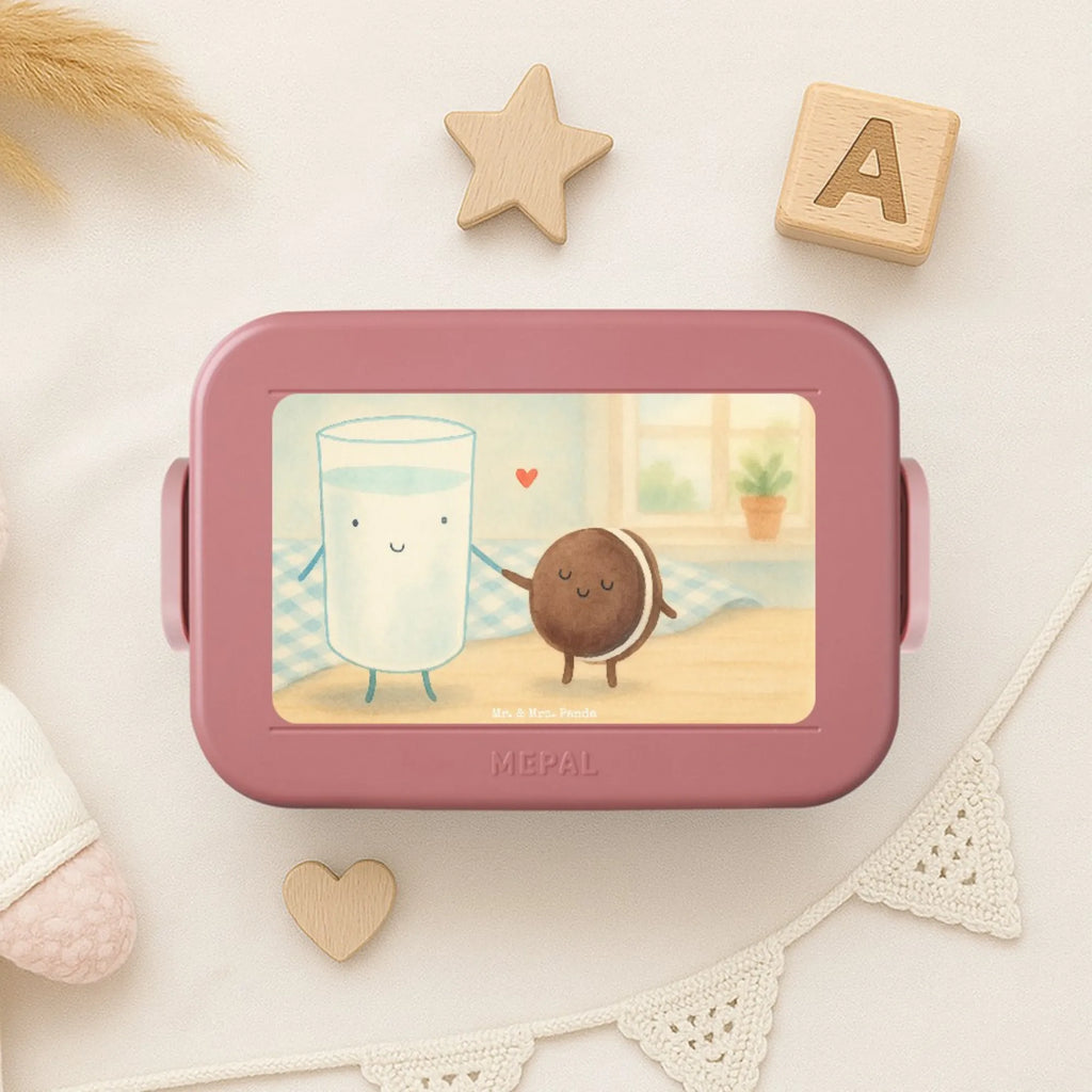 MEPAL Bentobox Milch Keks Design Lunchbox, Brotdose, Bentobox, Tiermotive, Gute Laune, lustige Sprüche, Tiere, Keks, Motiv süß, romantisch, Einladung Frühstück, Kaffee, Cookie, Kekse, perfektes Paar, Milk, Milch