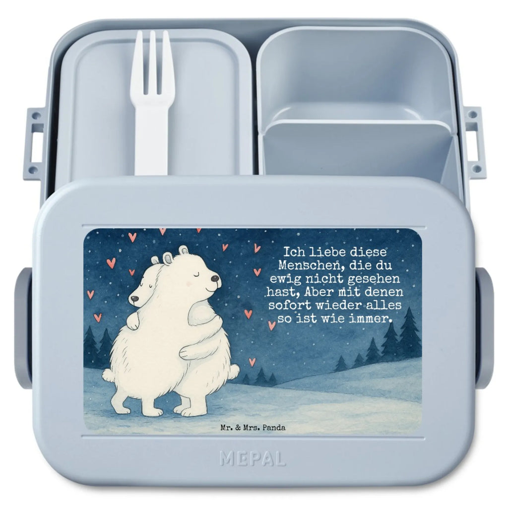MEPAL Bentobox Eisbär Umarmen Design Lunchbox, Bentobox, Brotdose, Tiermotive, Gute Laune, lustige Sprüche, Tiere