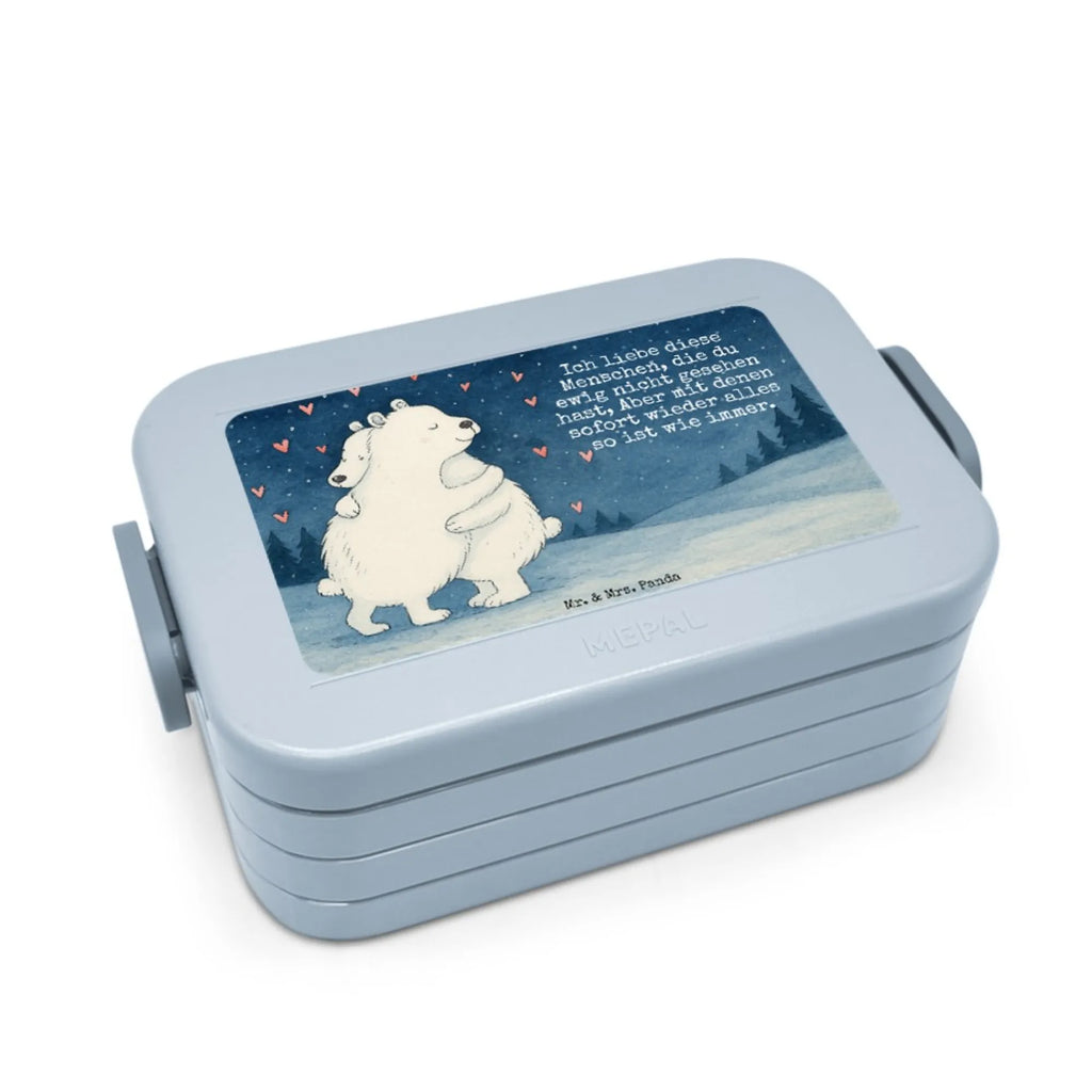 MEPAL Bentobox Eisbär Umarmen Design Lunchbox, Bentobox, Brotdose, Tiermotive, Gute Laune, lustige Sprüche, Tiere