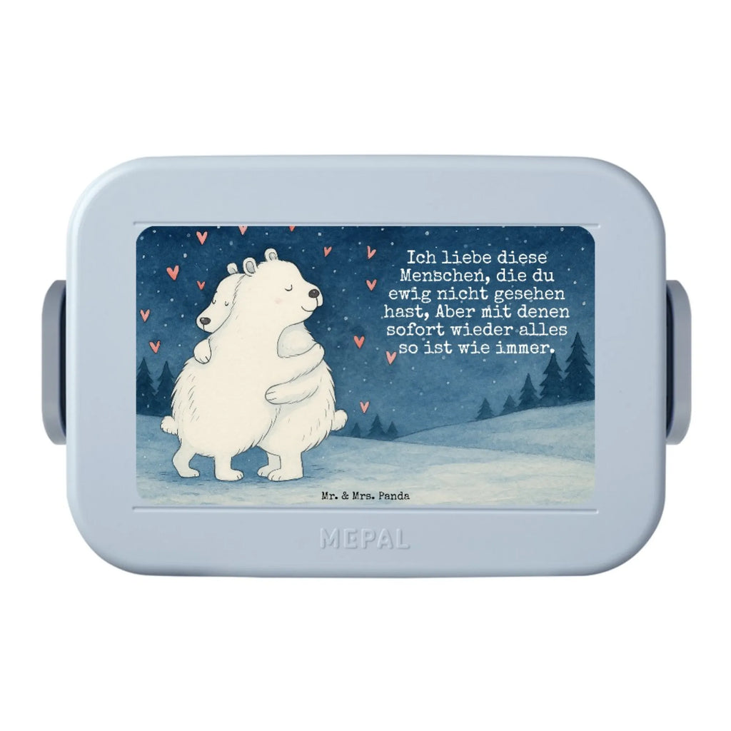 MEPAL Bentobox Eisbär Umarmen Design Lunchbox, Bentobox, Brotdose, Tiermotive, Gute Laune, lustige Sprüche, Tiere