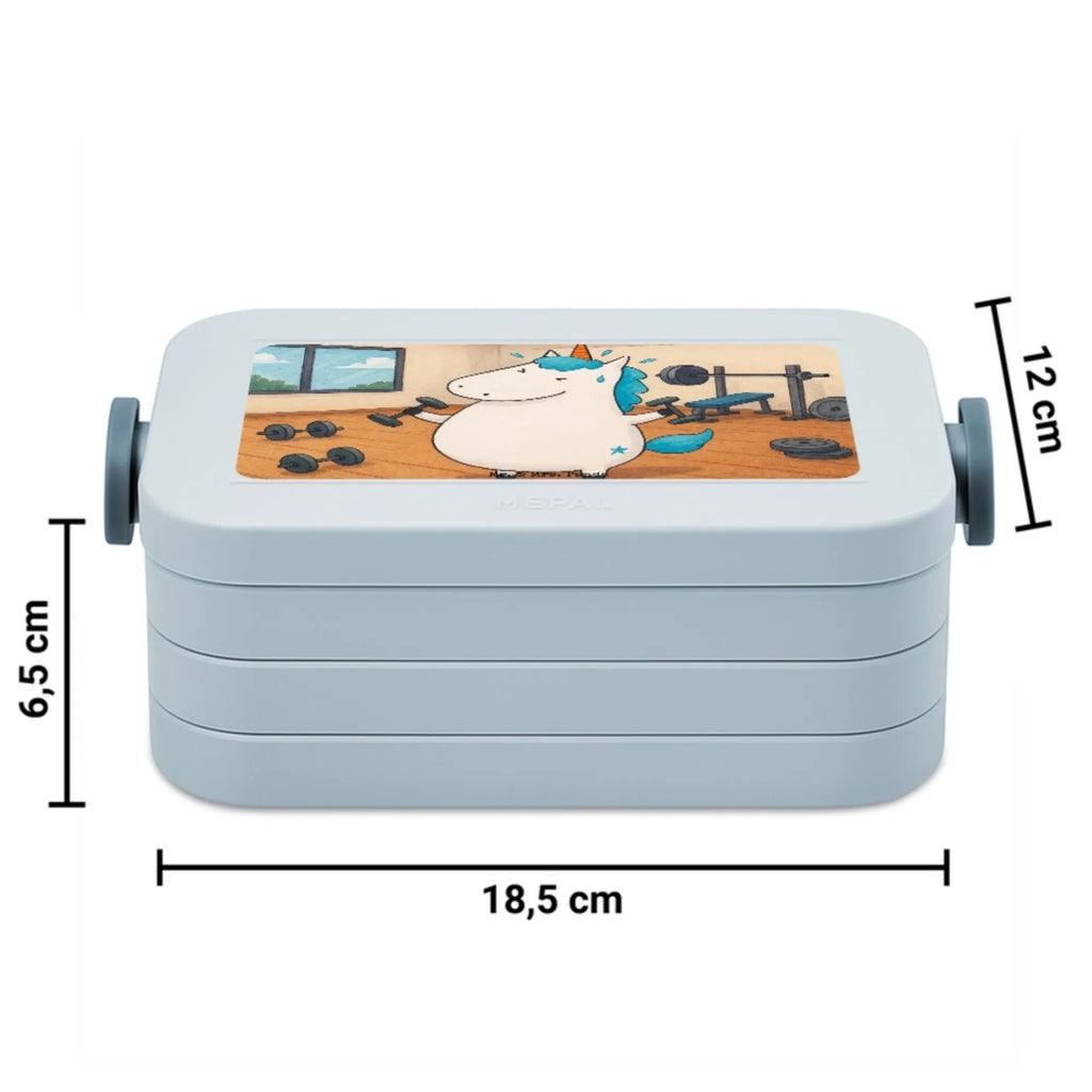 MEPAL Bentobox Einhorn Fitness Design Lunchbox, Bentobox, Brotdose, Einhorn, Einhörner, Einhorn Deko, Unicorn, Abnehmen, Diät, Sixpack, Fitnessstudio, Sport, Gym, Fitness, Pumpen, Geräte