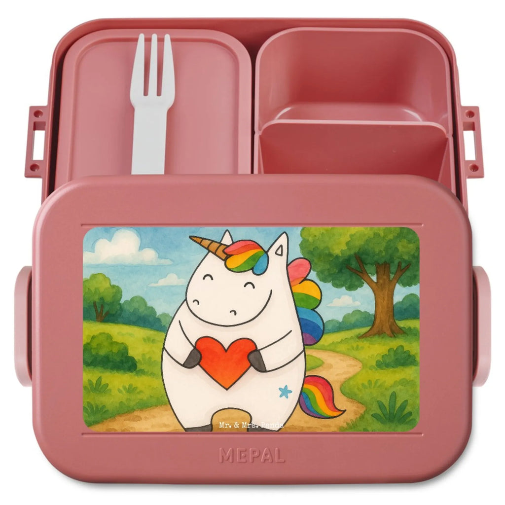 MEPAL Bentobox Einhorn Herz Design Lunchbox, Bentobox, Brotdose, Einhorn, Einhörner, Einhorn Deko, Unicorn, witzig, schlimm, böse, lustig, bunt, Freundin, Herz, anders