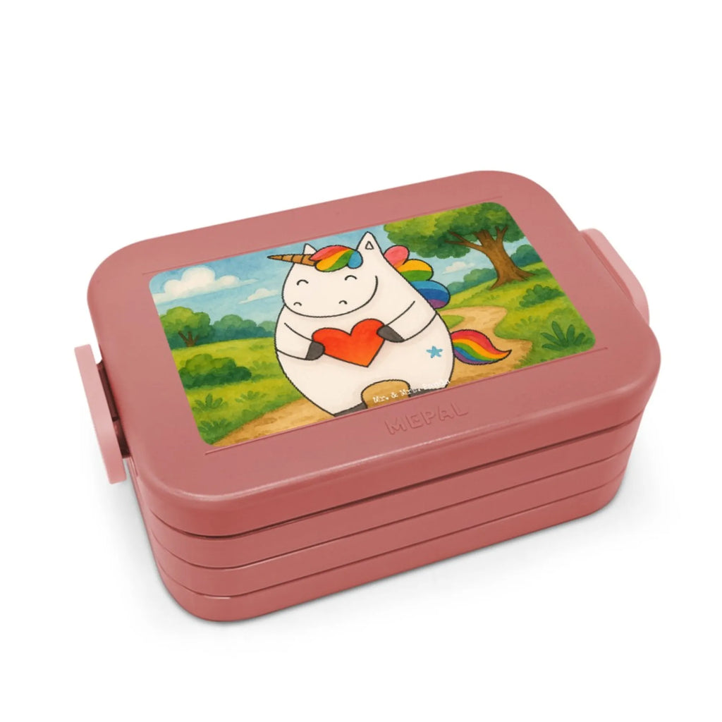 MEPAL Bentobox Einhorn Herz Design Lunchbox, Bentobox, Brotdose, Einhorn, Einhörner, Einhorn Deko, Unicorn, witzig, schlimm, böse, lustig, bunt, Freundin, Herz, anders