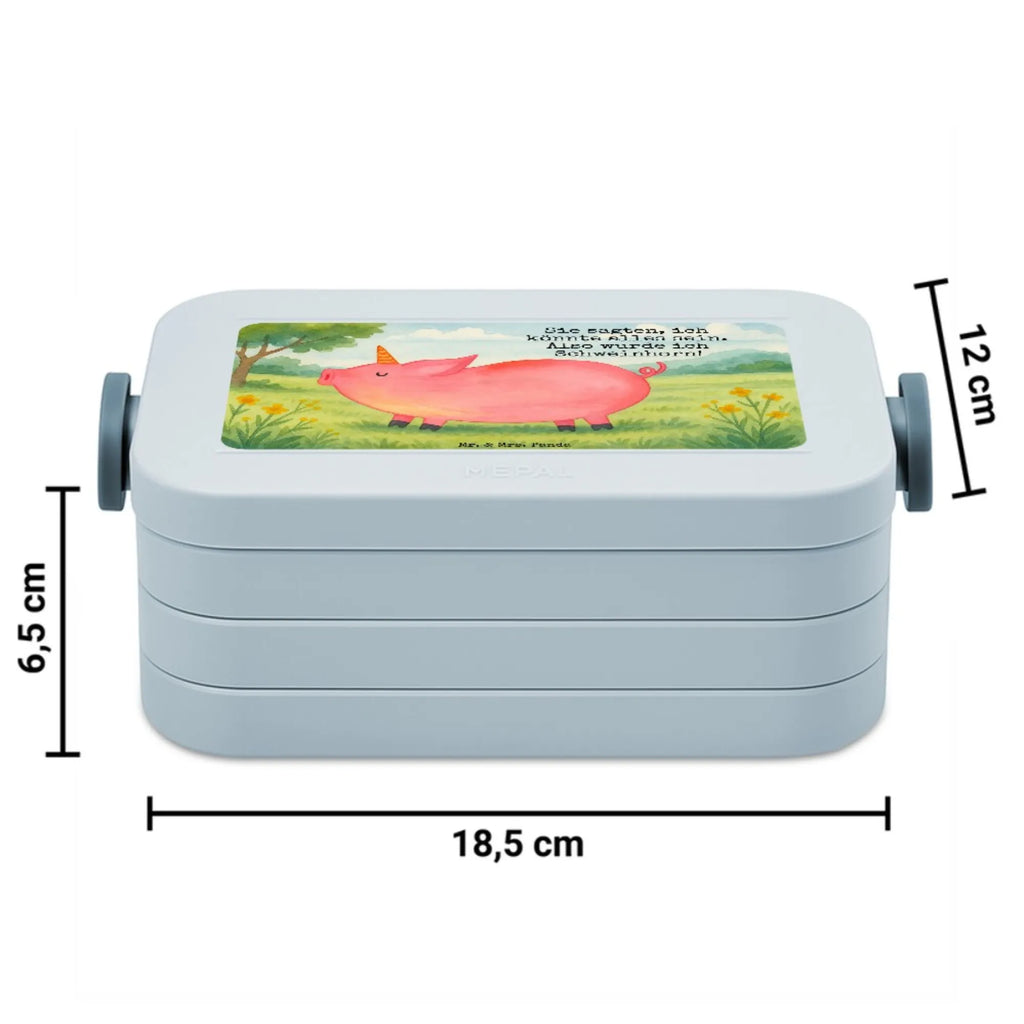 MEPAL Bentobox Einhorn Schwein Design Lunchbox, Bentobox, Brotdose, Einhorn, Einhörner, Einhorn Deko, Unicorn, Spruch, Pig, Schweinhorn, Schwein, funny, Piggy, english, Bauer, witzig. lustig, geschenk, Party, Spaß, englisch