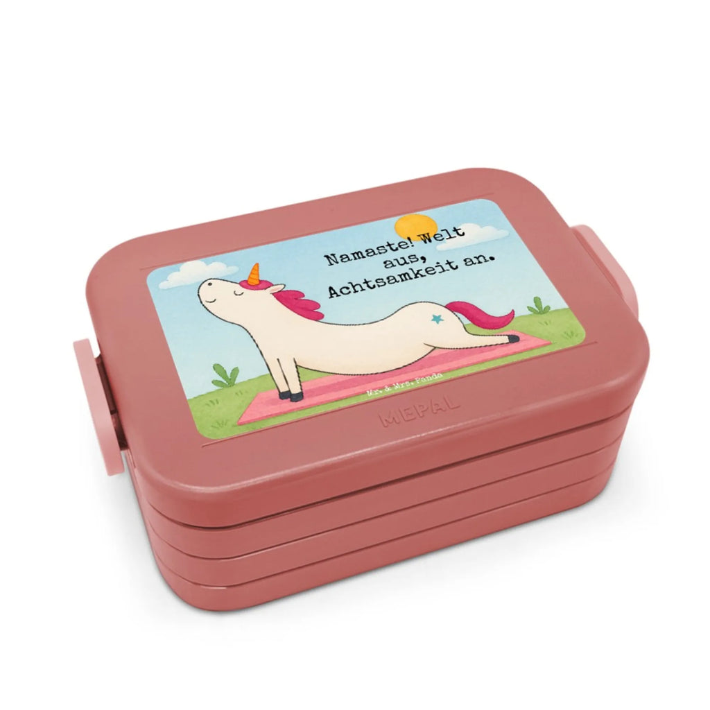 MEPAL Bentobox Einhorn Yoga Design Bentobox, Lunchbox, Brotdose, Einhorn, Einhörner, Einhorn Deko, Unicorn, witzig, Achtsamkeit, Sport, Joga, Namaste, süß, Yoga, lustig, Entspannung, Yogamatte