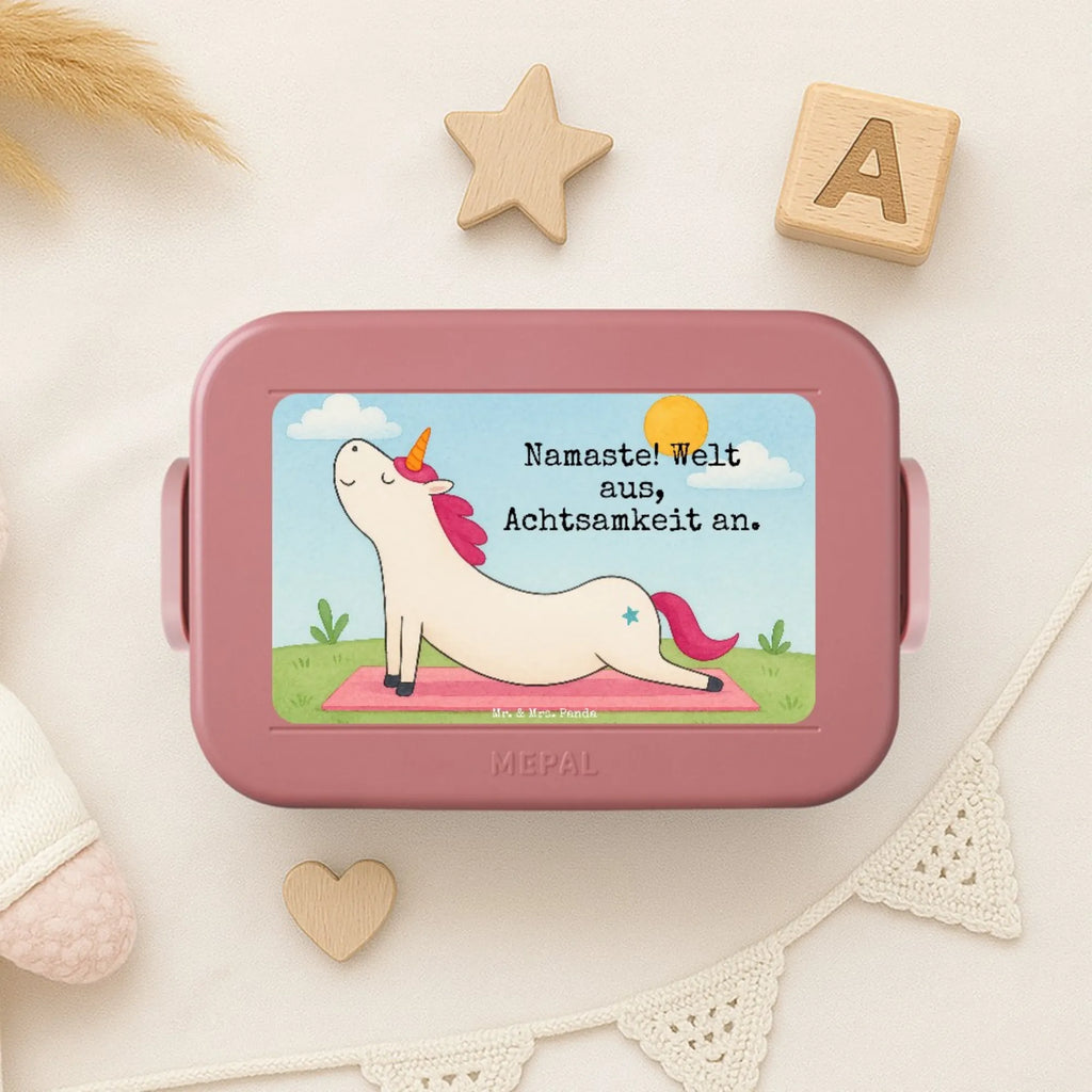 MEPAL Bentobox Einhorn Yoga Design Bentobox, Lunchbox, Brotdose, Einhorn, Einhörner, Einhorn Deko, Unicorn, witzig, Achtsamkeit, Sport, Joga, Namaste, süß, Yoga, lustig, Entspannung, Yogamatte