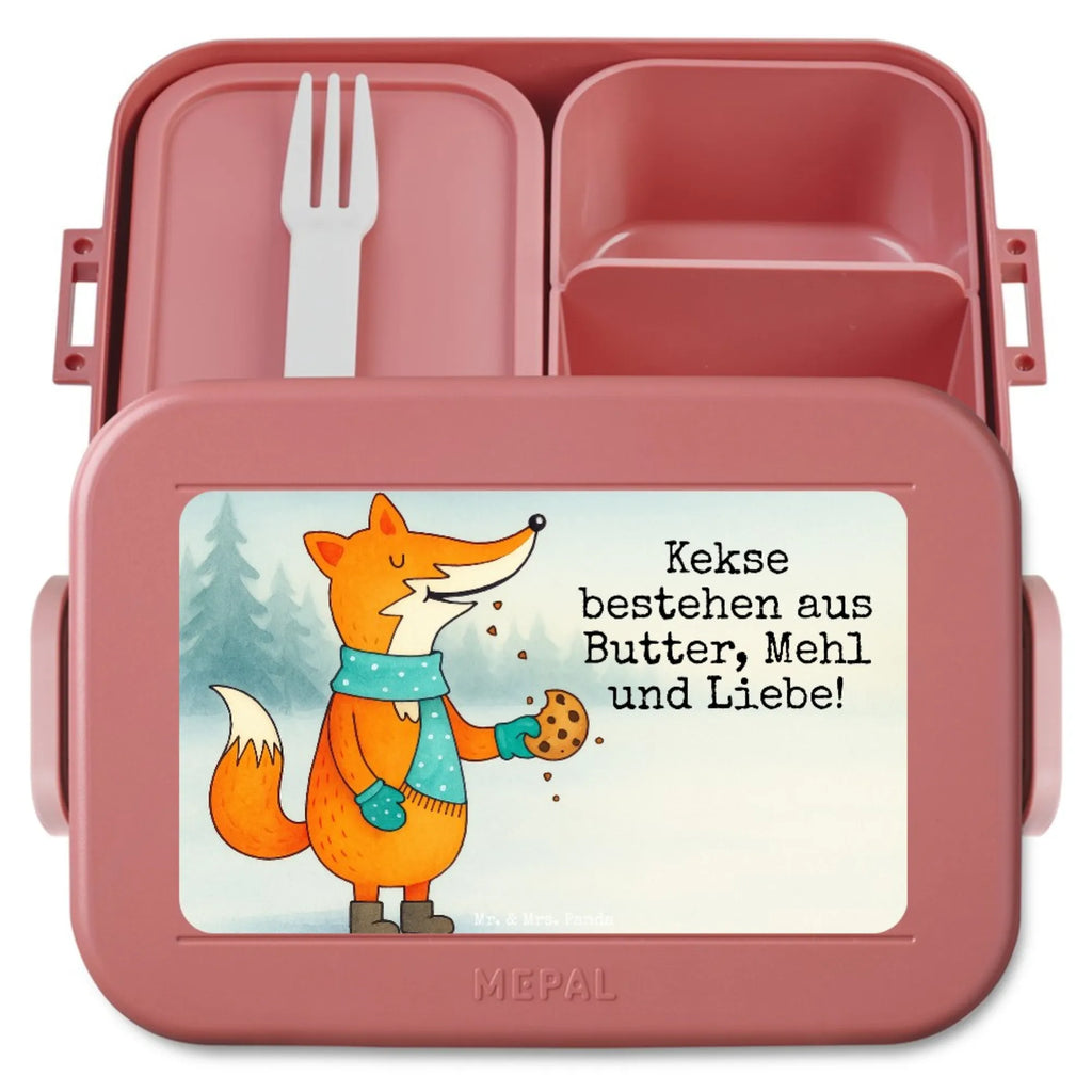 MEPAL Bentobox Fuchs Keks Design Lunchbox, Brotdose, Bentobox, Fuchs, Winter, Liebe, Kekse, Füchse, Weihnachtszeit, Plätzchen, Küche Deko, Backen Spruch
