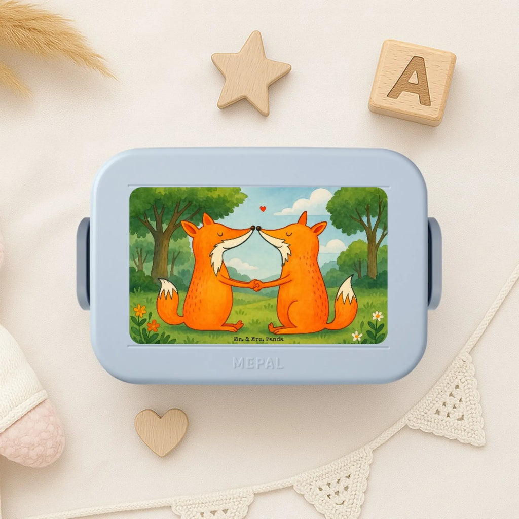MEPAL Bentobox Füchse Liebe Design Brotdose, Bentobox, Lunchbox, Fuchs, Freundin, Liebesbeweis, Paar, Liebespaar, Fox, Ehemann, Füchse, Verlobte, Partner, Freund, Ehefrau, Liebe, Ehe