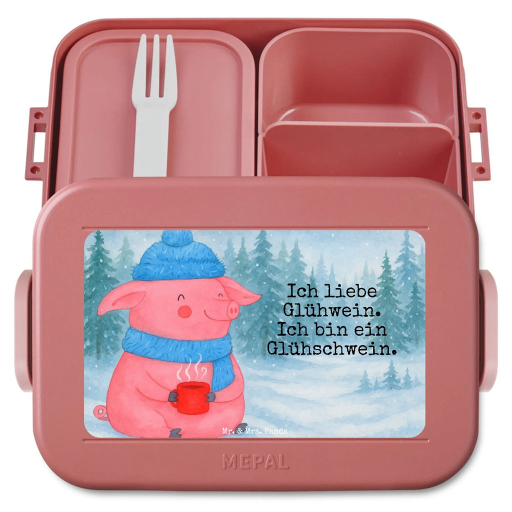 MEPAL Bentobox Schwein Glühwein Design Bentobox, Brotdose, Lunchbox, Winter, Weihnachten, Weihnachtsdeko, Nikolaus, Advent, Heiligabend, Wintermotiv, Weihnachtsmarkt, Glühschwein, Punsch, Glühwein
