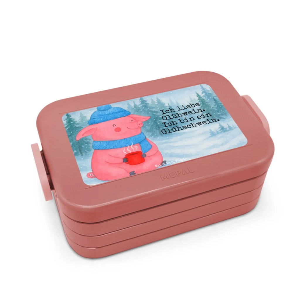 MEPAL Bentobox Schwein Glühwein Design Bentobox, Brotdose, Lunchbox, Winter, Weihnachten, Weihnachtsdeko, Nikolaus, Advent, Heiligabend, Wintermotiv, Weihnachtsmarkt, Glühschwein, Punsch, Glühwein