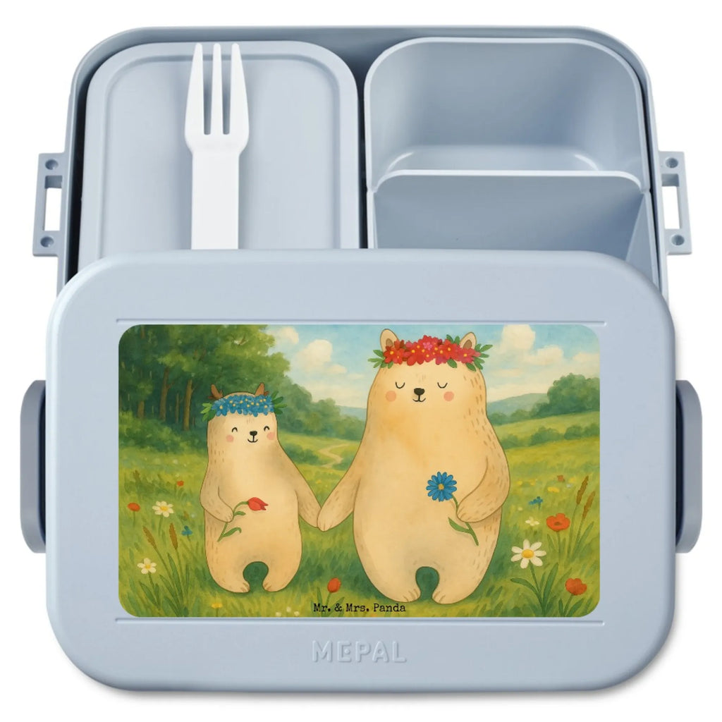 MEPAL Bentobox Bären mit Blumenkranz Design Lunchbox, Brotdose, Bentobox, Familie, Vatertag, Muttertag, Bruder, Schwester, Mama, Papa, Oma, Opa, beste Mutter, Lieblingsmensch, Kind, Mutti, Geschenk Mama. Muttertag, Bär, Family, weltbeste Mama, Mami, Lieblingsmama, Bären, Töchter, Kinder, Tochter, Vorbild, Mutter
