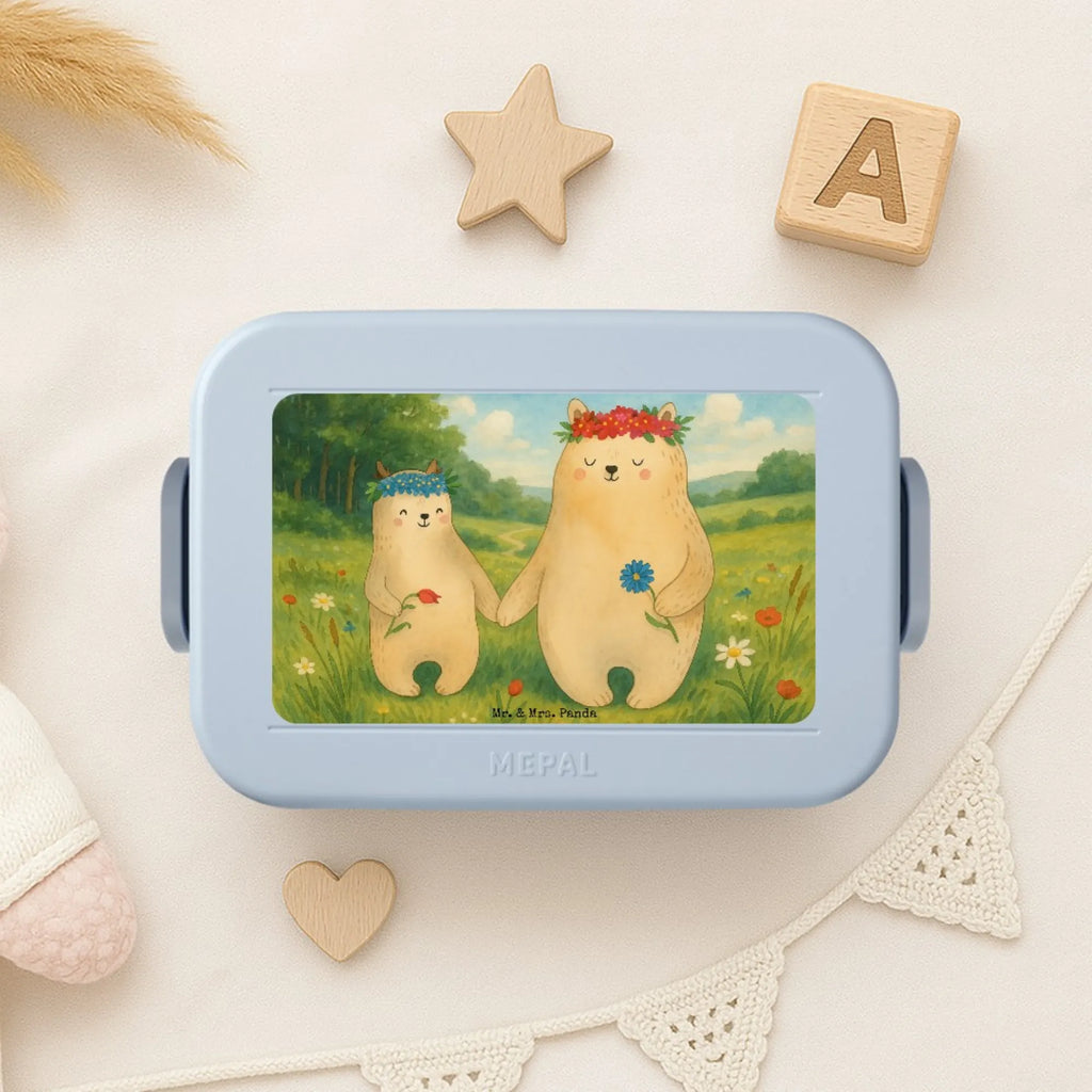 MEPAL Bentobox Bären mit Blumenkranz Design Lunchbox, Brotdose, Bentobox, Familie, Vatertag, Muttertag, Bruder, Schwester, Mama, Papa, Oma, Opa, beste Mutter, Lieblingsmensch, Kind, Mutti, Geschenk Mama. Muttertag, Bär, Family, weltbeste Mama, Mami, Lieblingsmama, Bären, Töchter, Kinder, Tochter, Vorbild, Mutter